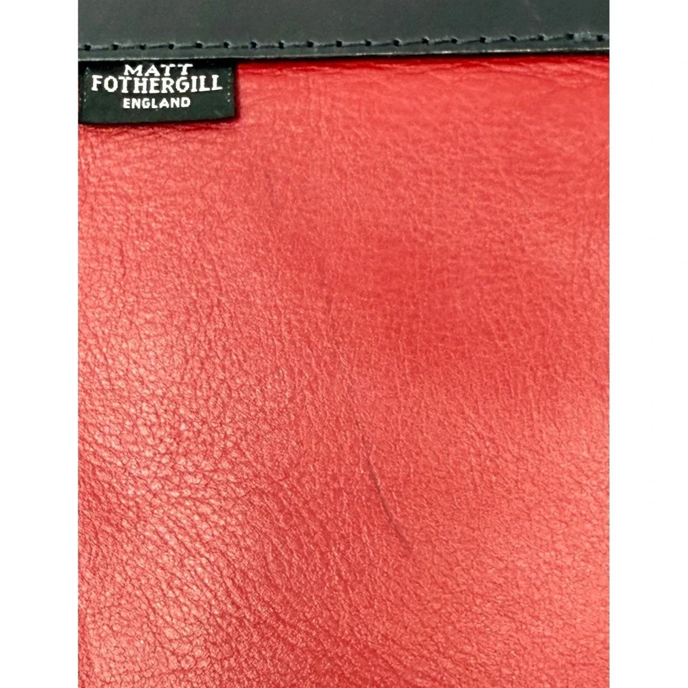 Matt Fothergill Pub Bag Leather Crossbody Red Black Small‎